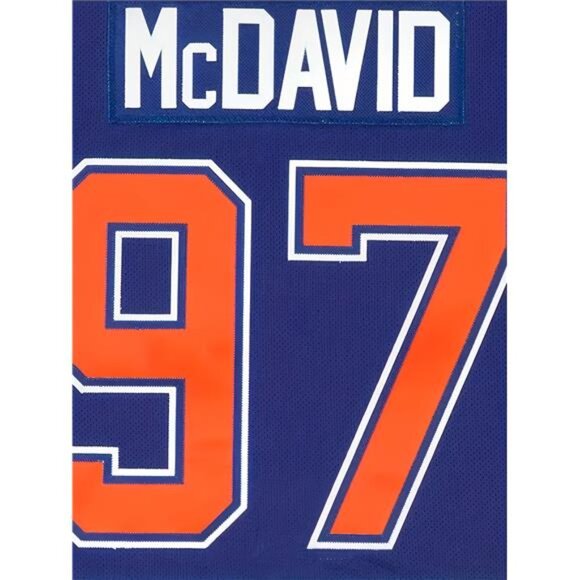 NWT Multiple Sizes Connor McDavid Edmonton Oilers #97 Blue Jersey Rare MVP - Picture 4 of 4